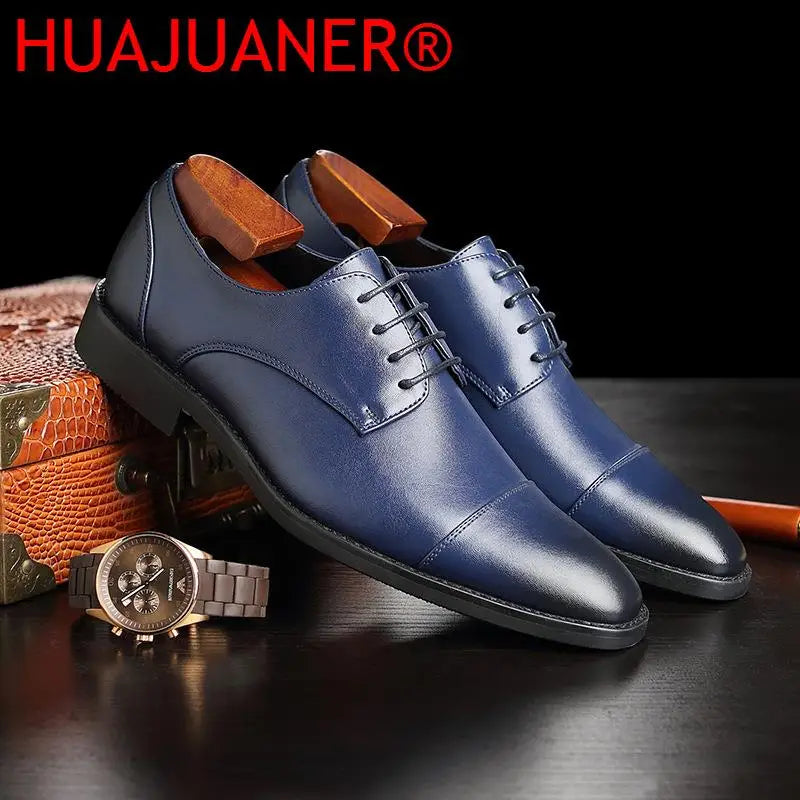2024 Men Formal Shoes Leather Business Casual Shoes High Quality Men Dress Office Luxury Shoes Male Breathable Oxfords