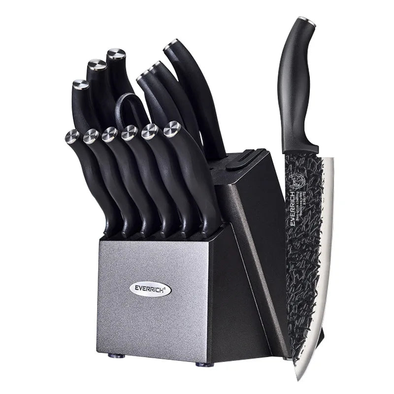Hammer Pattern Kitchen Knives Set Stainless Steel Chef Knife Non-stick Slicing Sharp