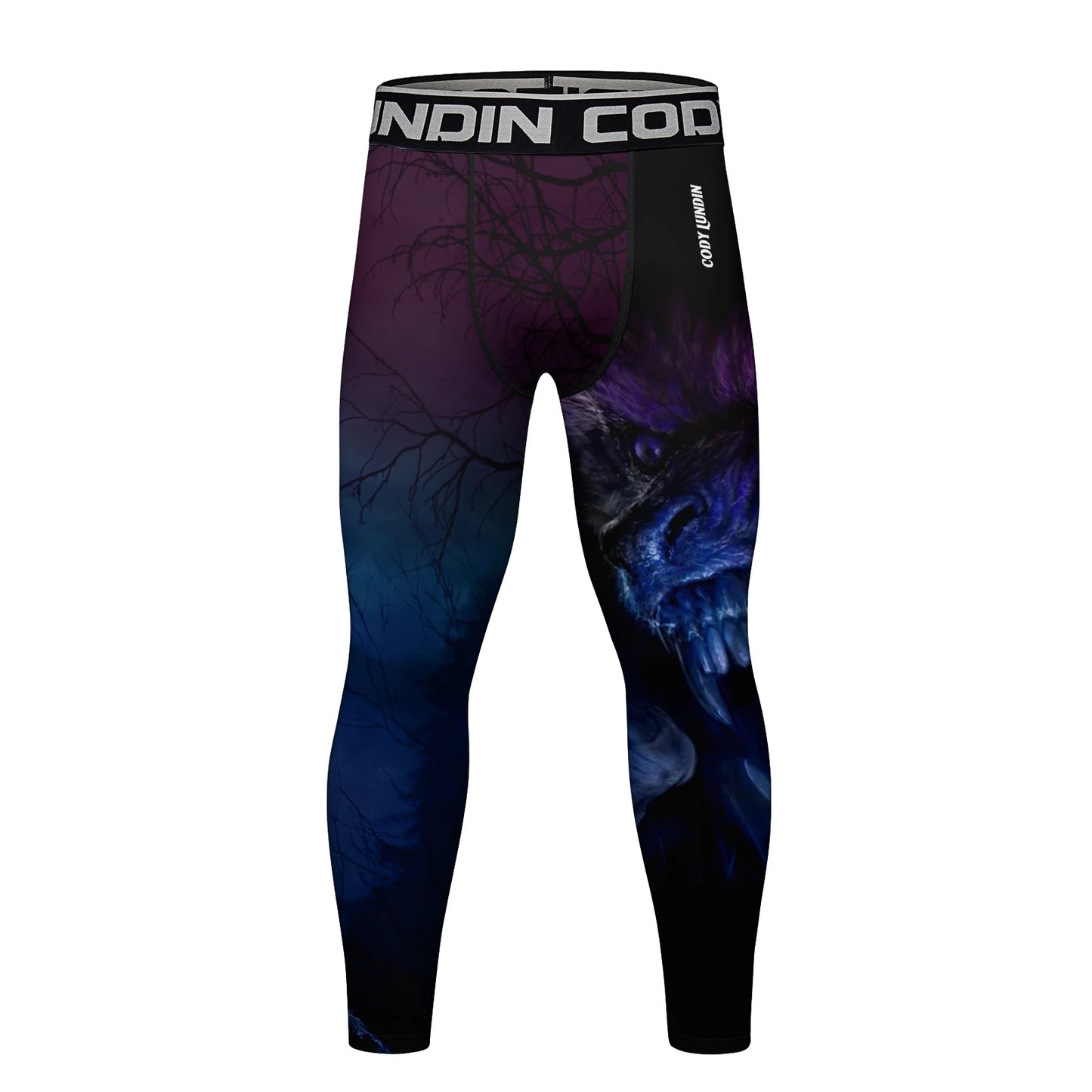 Cody Lundin Men's Jiu Jitsu Spats Stapling Compression Tights Pant Training