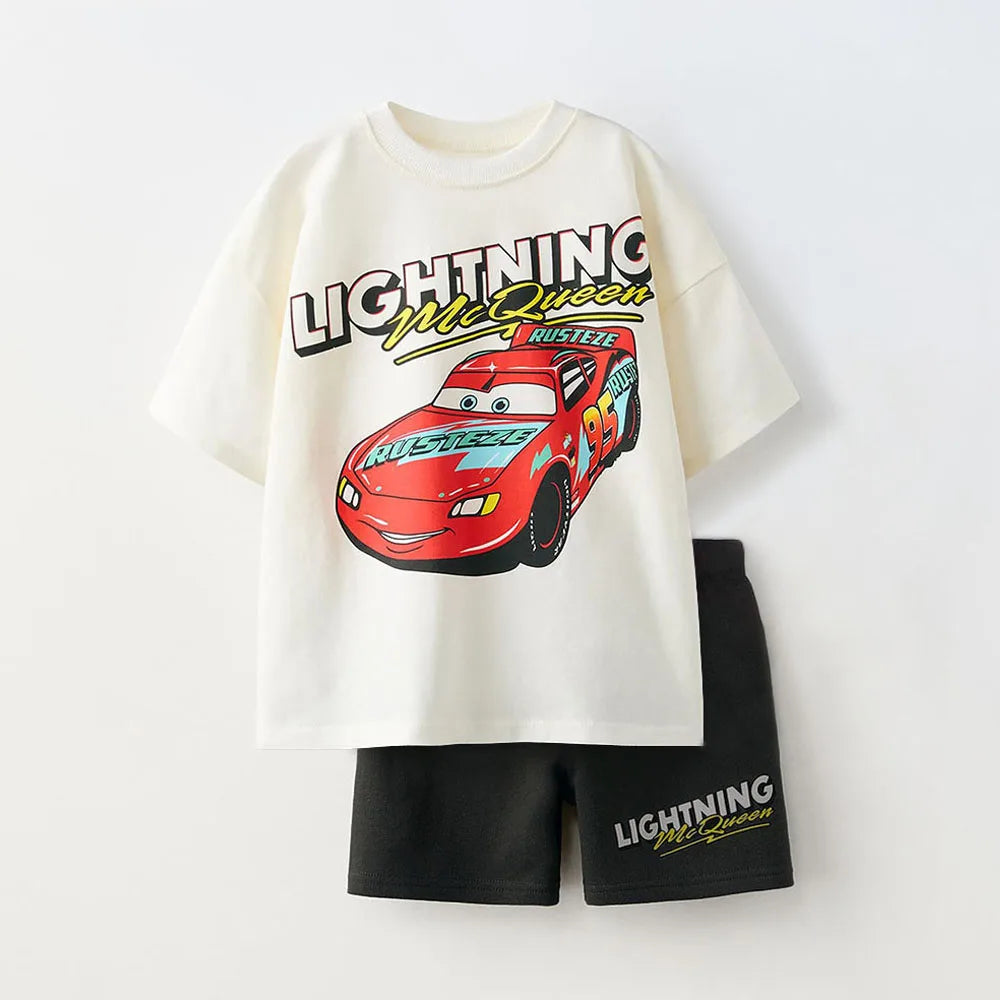 Fashion Boys Casual Sports Clothes Sets Summer Short Sleeve Cartoon Kids Boys Outfits Mickey Toddler Boy Tshirt + Shorts