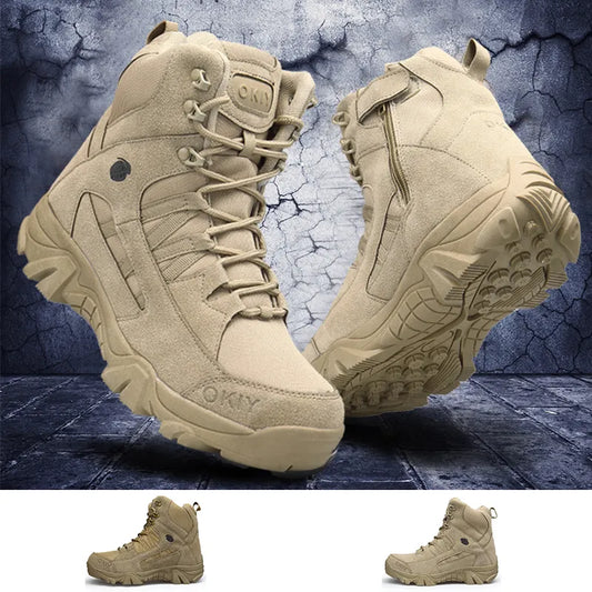 Men's Tactical Boots Tactical Shoes Military Boots for Men Outdoor Anti-Slip Work Safety Shoes Motocycle Boots Hiking Shoes