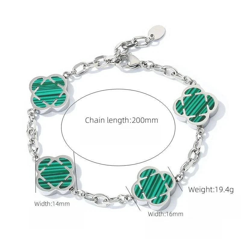 Stylish Petal Chan Bracelets for Men Boys,Waterproof Natural Shell Chain Links Wristband,Birthday Gift
