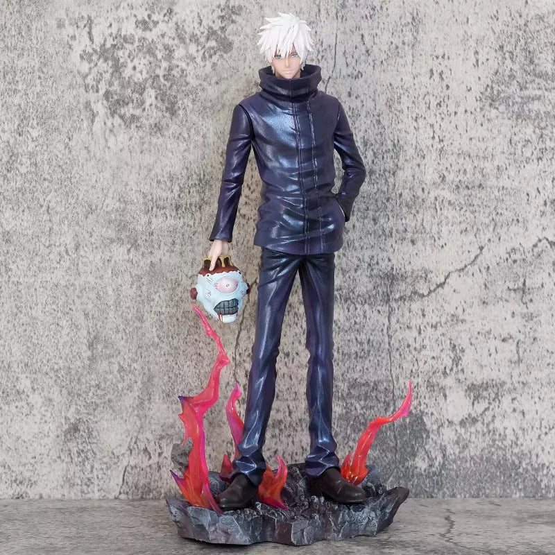 Jujutsu Kaisen Anime Figures Satoru Gojo Figure 2 Heads 2 Arms Action Figurine Statue Collection Ornament Model Christmas Gifts