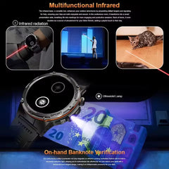 T-Rex 3 GPS Sports Waterproof Smart Watch Men 3ATM waterproof 500mAh Battery NFC Call 2026 New Military Smartwatch UV+Infrared