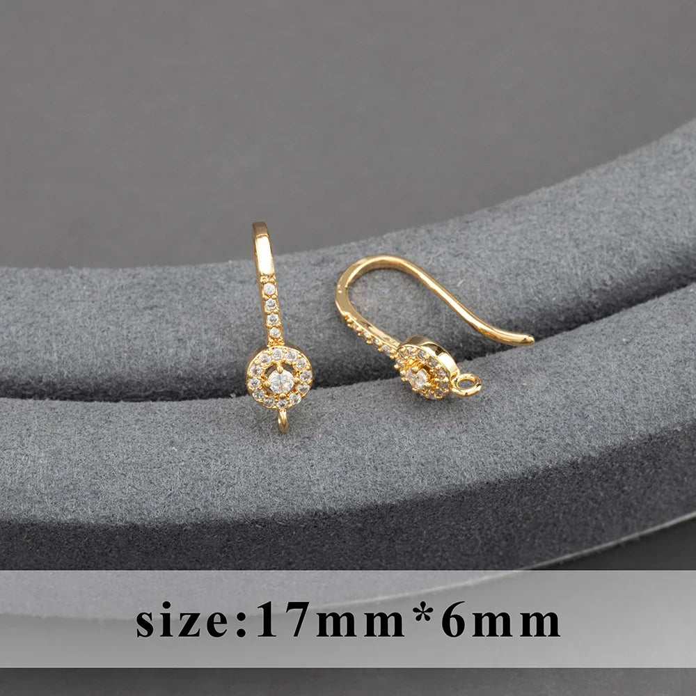 GUFEATHER,20pcs/lot,M800,jewelry accessories,pass REACH,nickel free,18k gold plated,copper,connector,diy earrings,jewelry making