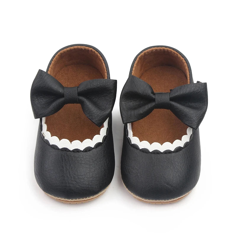 Baby Mary Jane Shoes for Toddler 0-18M Outdoor Prewalking Shoes Non-slip Sole