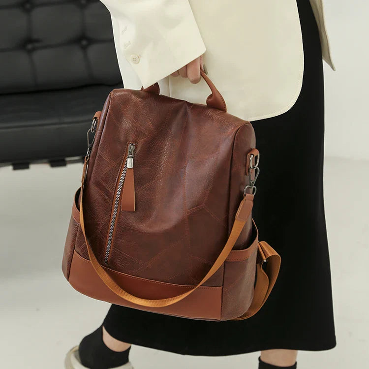 Women's fashionable backpack, shoulder bag, travel multifunctional bag, handbag, handbag, suitable for different scenarios