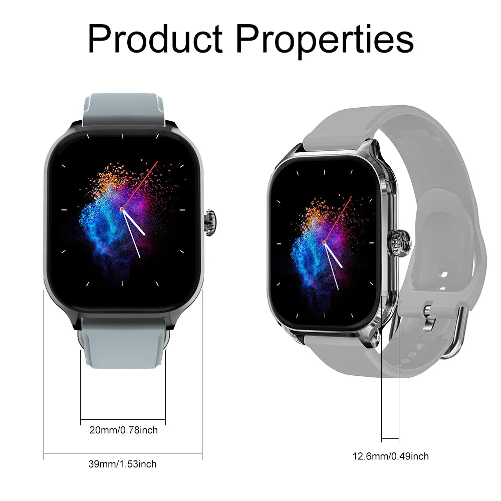 LAXASFIT New Smart Watch 2.01-inch HD Full Touchscreen Sports Fitness Watch Bluetooth Call Smartwatch Men Women Holiday Gift