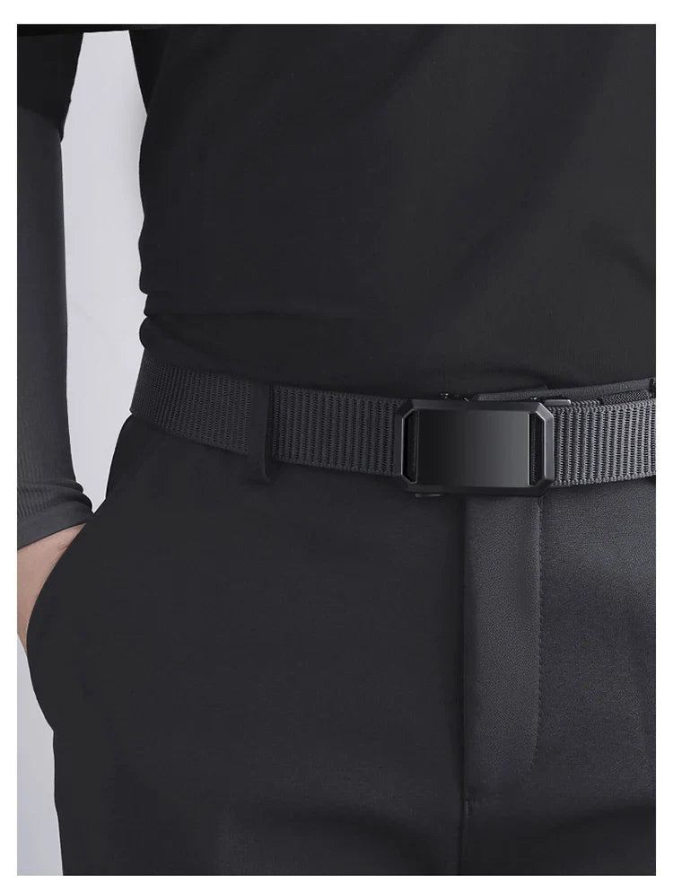 DINISITON Men‘s Belt Nylon Breathable Belts for Men Outdoor Equipment Belt Cowboy Canvas Designer Belt Tactical Belt