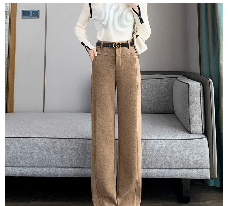 Women's leather belt with smooth buckle; simple and fashionable business belt for men; versatile belt for trousers