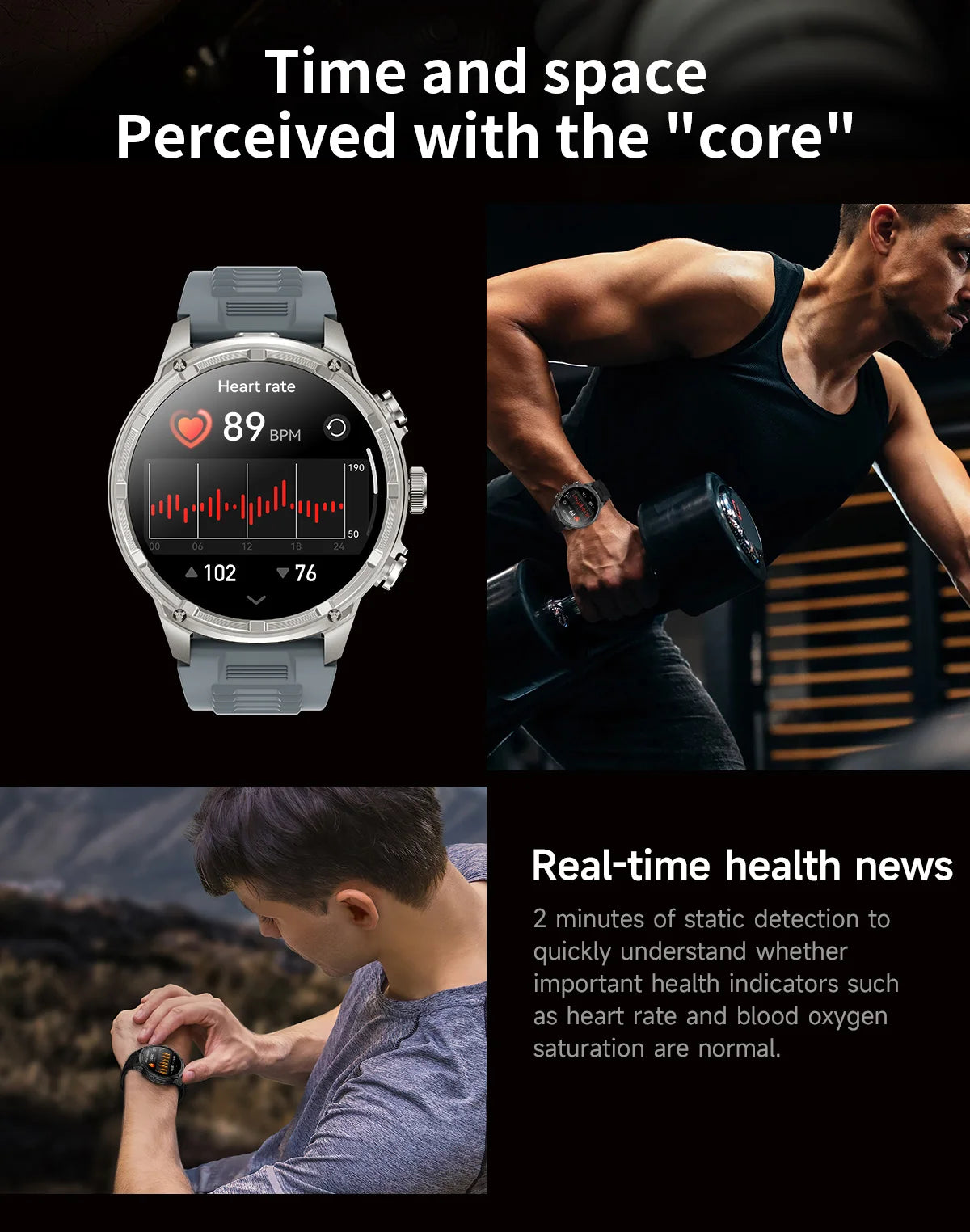 New T-Rex3 710mAh Large Battery Durable Adult Smart Watch 1.85-inch GPS trackr Compass 3ATM Waterproof BT Call Sports Smartwat