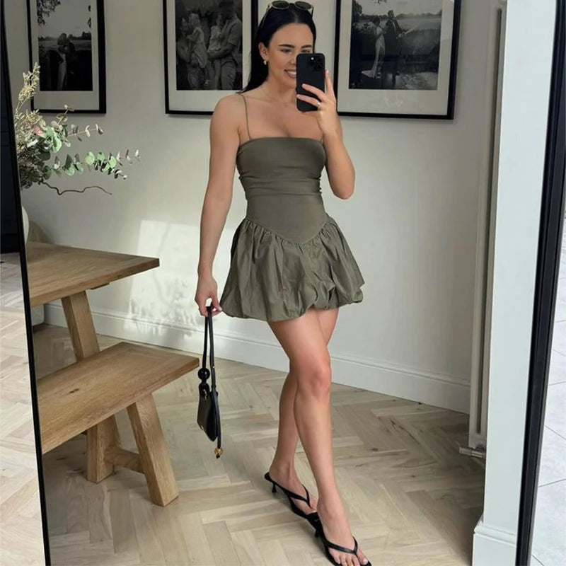 Clothes Fashion Summer Dresses White Dress Short Black Green Women