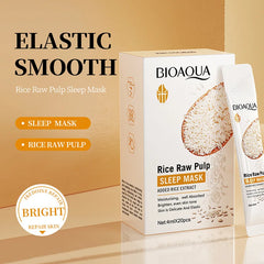 Rice Puree Rejuvenating Moisturizing Sleep Mask Brightening Reduce Face Fine Lines Facial Skincare