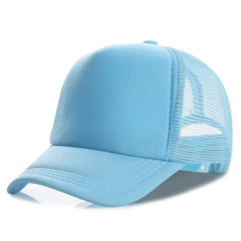 Unisex 5 Panel Trucker Hat For Adult Summer Net Baseball Cap Men