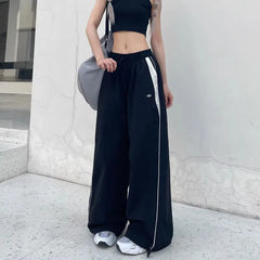 Women Casual Joggers Pants Fashion Streetwear Oversized Sports Wide Leg Pants