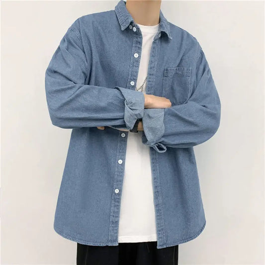 Spring and Summer Fashion Minimalist Retro Hong Kong Style Loose Casual Jacket for Men