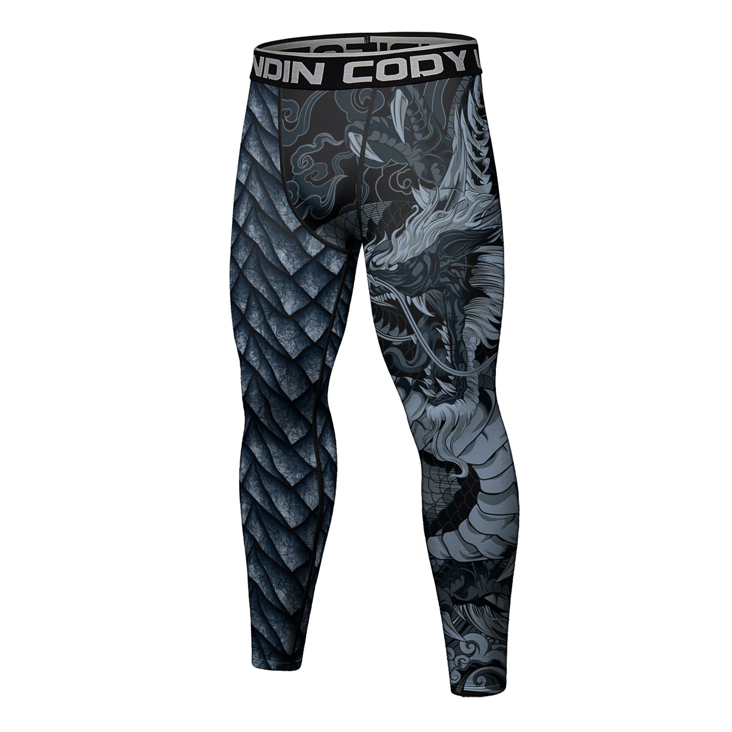 Cody Lundin Men's Jiu Jitsu Spats Stapling Compression Tights Pant Training