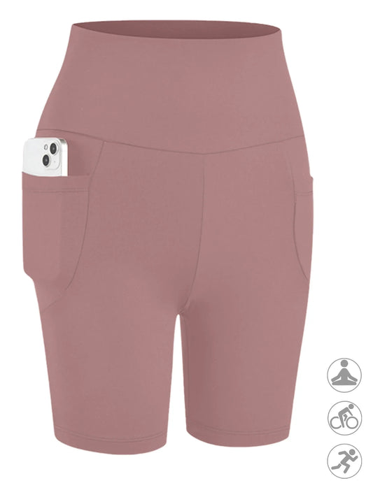 Plus Size High Waisted Biker Shorts For Women With Pockets Super Soft Tummy Control No See Through Workout Running Yoga