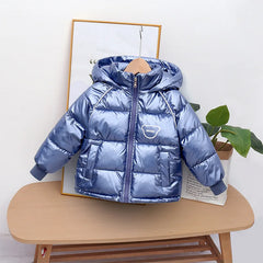 Boys Girls Down Coats Winter Children Thick Velvet Hoodies Jackets Clothes For Baby 1 2 3 4 5 6 Years Tops Kids Warm Outerwear