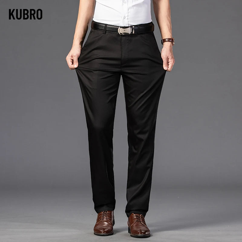 Men's Summer Thin Fashion Business Casual Suit Pants Long Pants