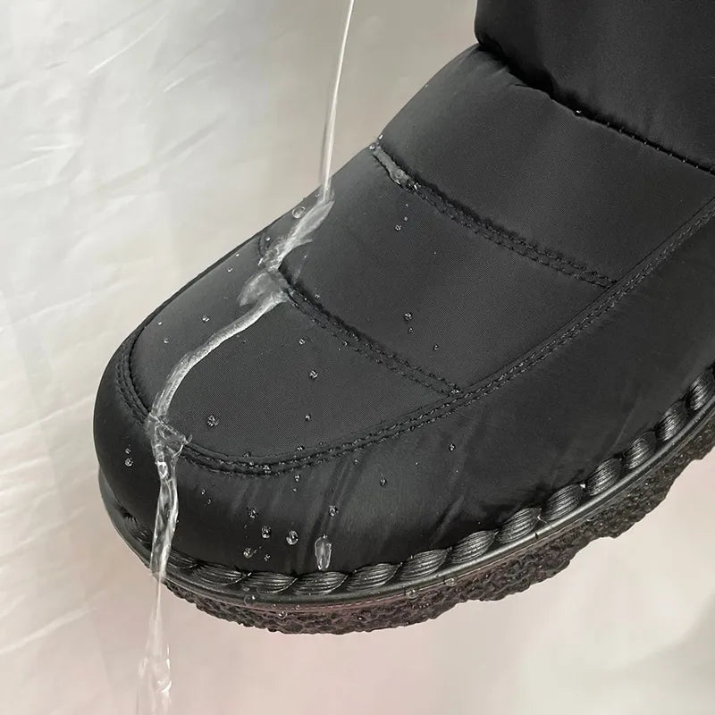 Waterproof Winter Boots for Women Fur Long Plush Snow Boots Women Platform