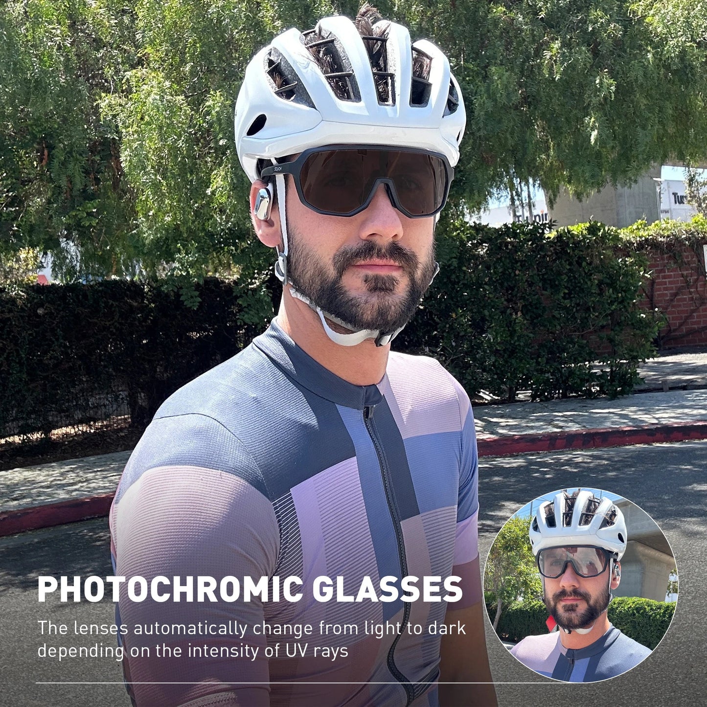 SCVCN Photochromic Cycling Sunglasses Cycling Glasses UV400 Bicycle Eyewear Sports MTB Outdoor Bike Goggles Sunglasses Eyepieces