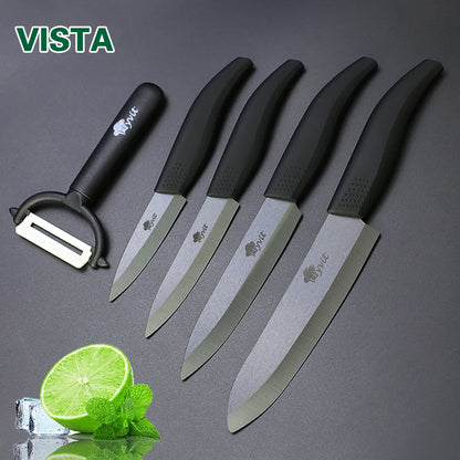 Ceramic Knife 3 4 5 6 inch Serrated Bread Knife Kitchen Black Zirconia Blade Knife