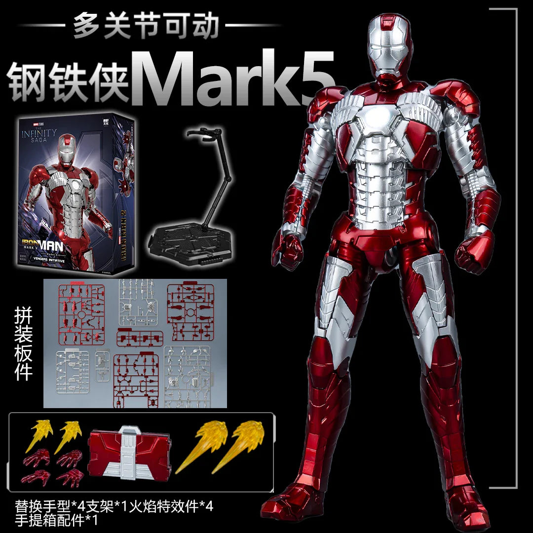 Original FondJoy Iron Man MK42 MK43 MK46MK5 MK6 MK7 DIY Toy Action Figure Tony Stark Legend Collection Anime Model Kids Gift