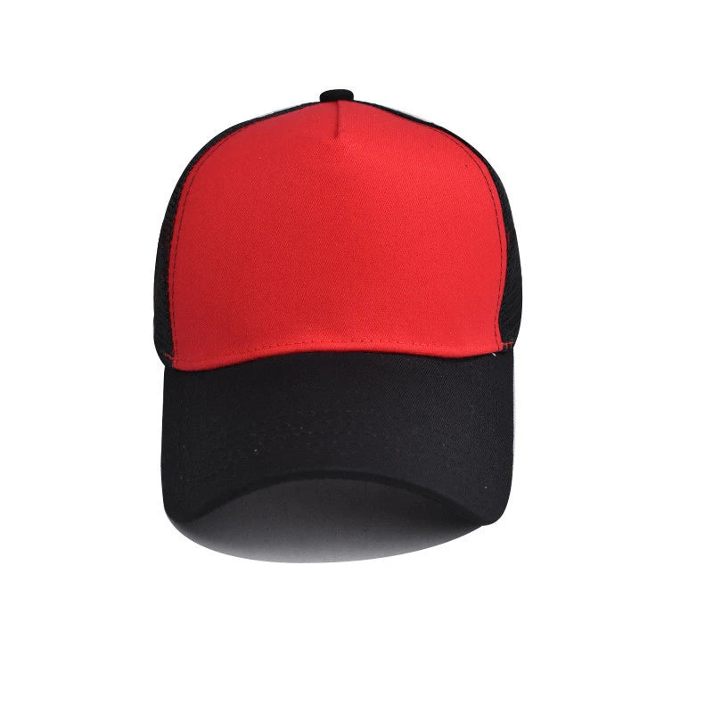 Custom Trucker Hat Logo Cotton Mesh Breathable Baseball Cap Women Men Summer Sunshade Mesh Cap 5 Panels Truck Hat Cap Wholesale
