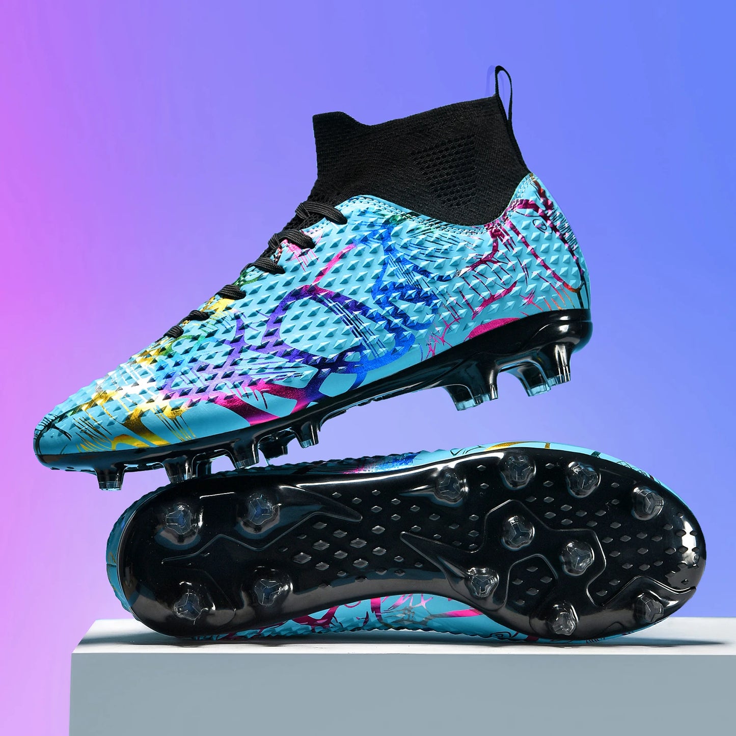 Men Soccer Shoes Children Futsal Non Slip Football Boots Grass Indoor Sports Cleats