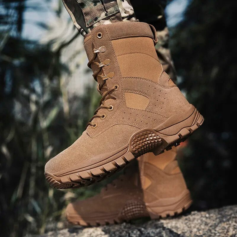 Men Military Boots Outdoor Non Slip Hiking Boots Tactical Desert Combat Ankle Boots