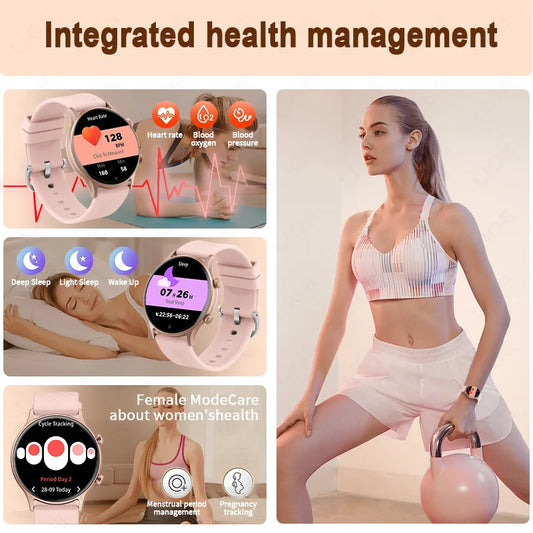 2025 New Lady Fashion Smart Watch women AMOLED HD Screen GPS Heart Rate Bluetooth Call Waterproof Outdoor SmartWatch For Female