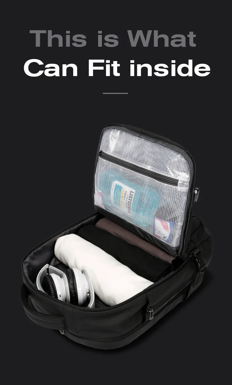 BANGE New Design Large Capacity Oxford Men 15.6 inch Laptop Backpack Softback Business Waterproof Backpacks with USB Charing