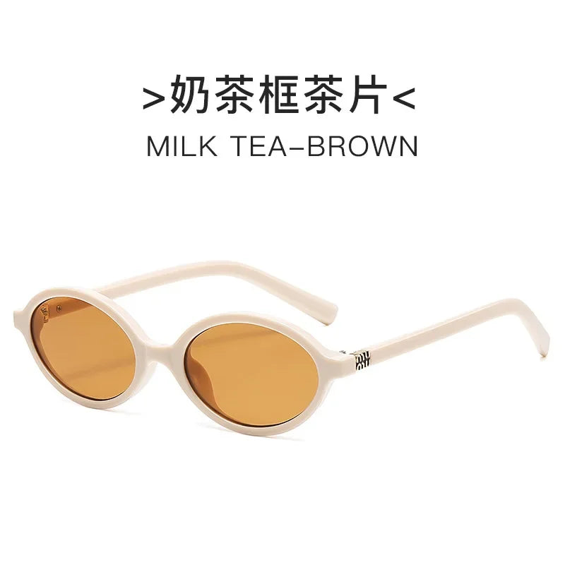 Designer UV400 Sunglasses Women Men New Trendy Oval Sun Glasses Ladies Vintage Small Round Gafas De Sol