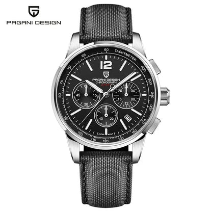 PAGANI DESIGN 2024 New Fashionable Luxury Casual Men's Quartz Watch VK63 100M Waterproof Sapphire Glass Stainless Steel Watch