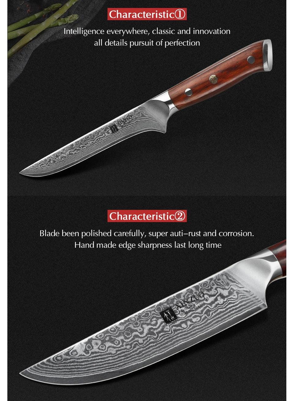 1-10 PCS Kitchen Knife 67 Layers Damascus Steel Chef Slicing Utility Paring Knife