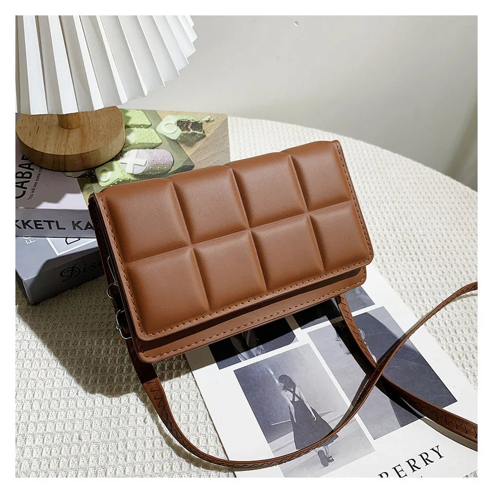 Ladies Bags Network Red Checkered Bag Women's Style Fashion Style One Shoulder