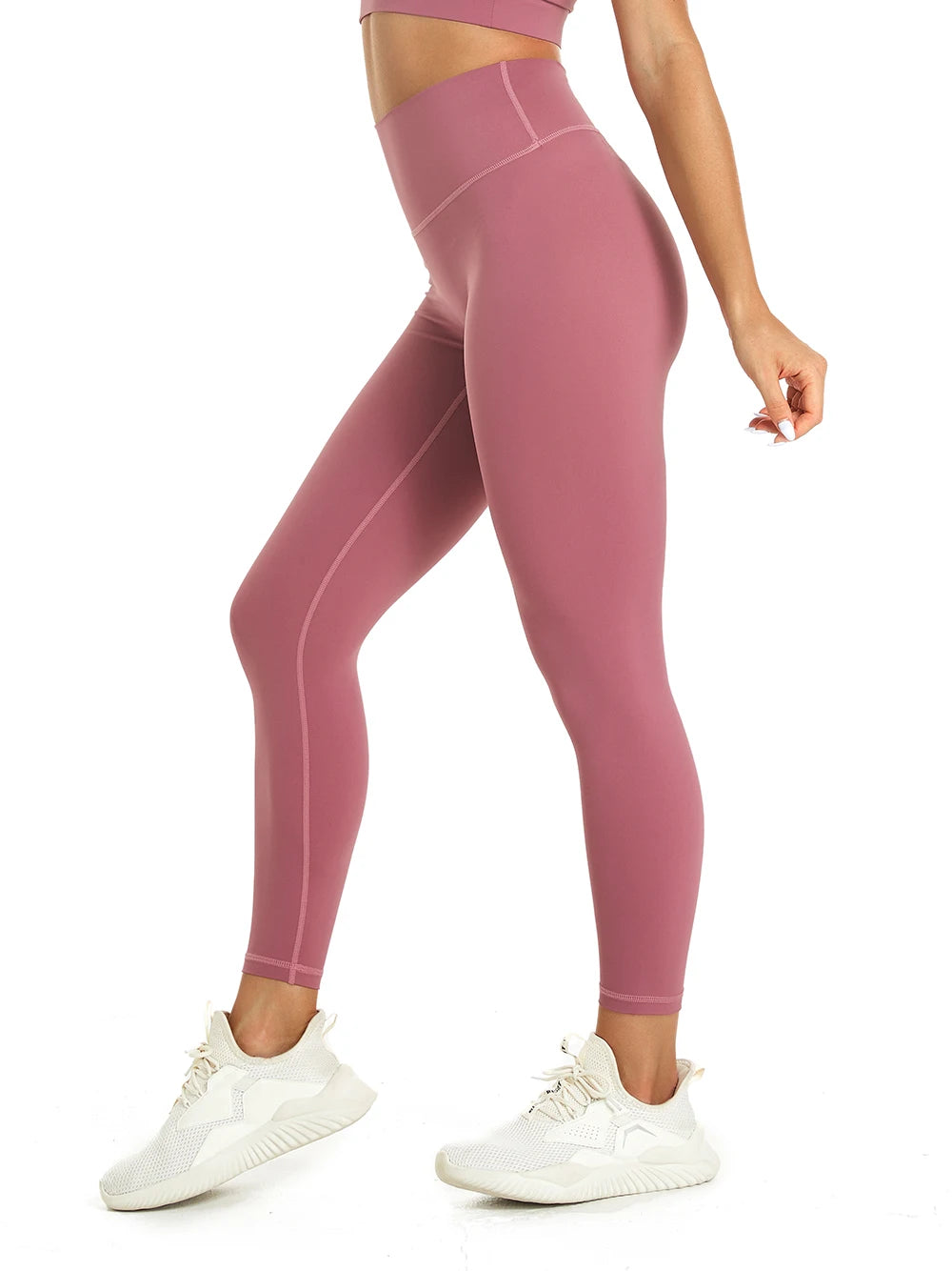 Women Workout Leggings No Front Seam Buttery Soft Yoga Pants Curved Contour