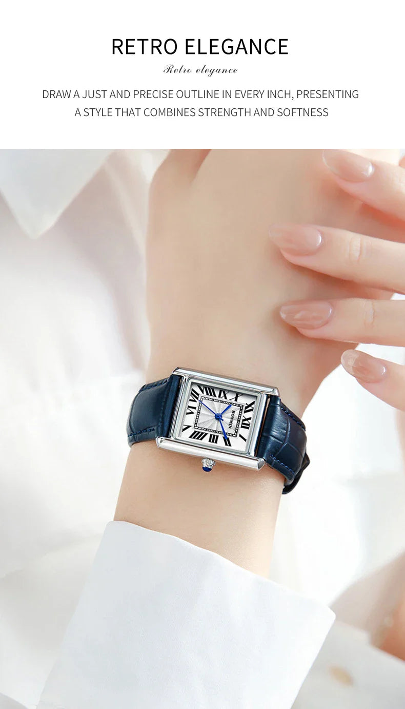 New Elegant Watches for Women and Men Fashion Leather Strap Waterproof Quartz Wristwatches Couple's Watches Gifts Drop Shipping