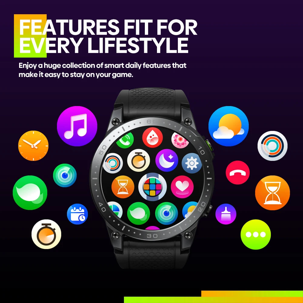Zeblaze Ares 3 Pro Smart Watch Ultra HD AMOLED Display Voice Calling 100+ Sports Modes 24H Health Monitor Smartwatch