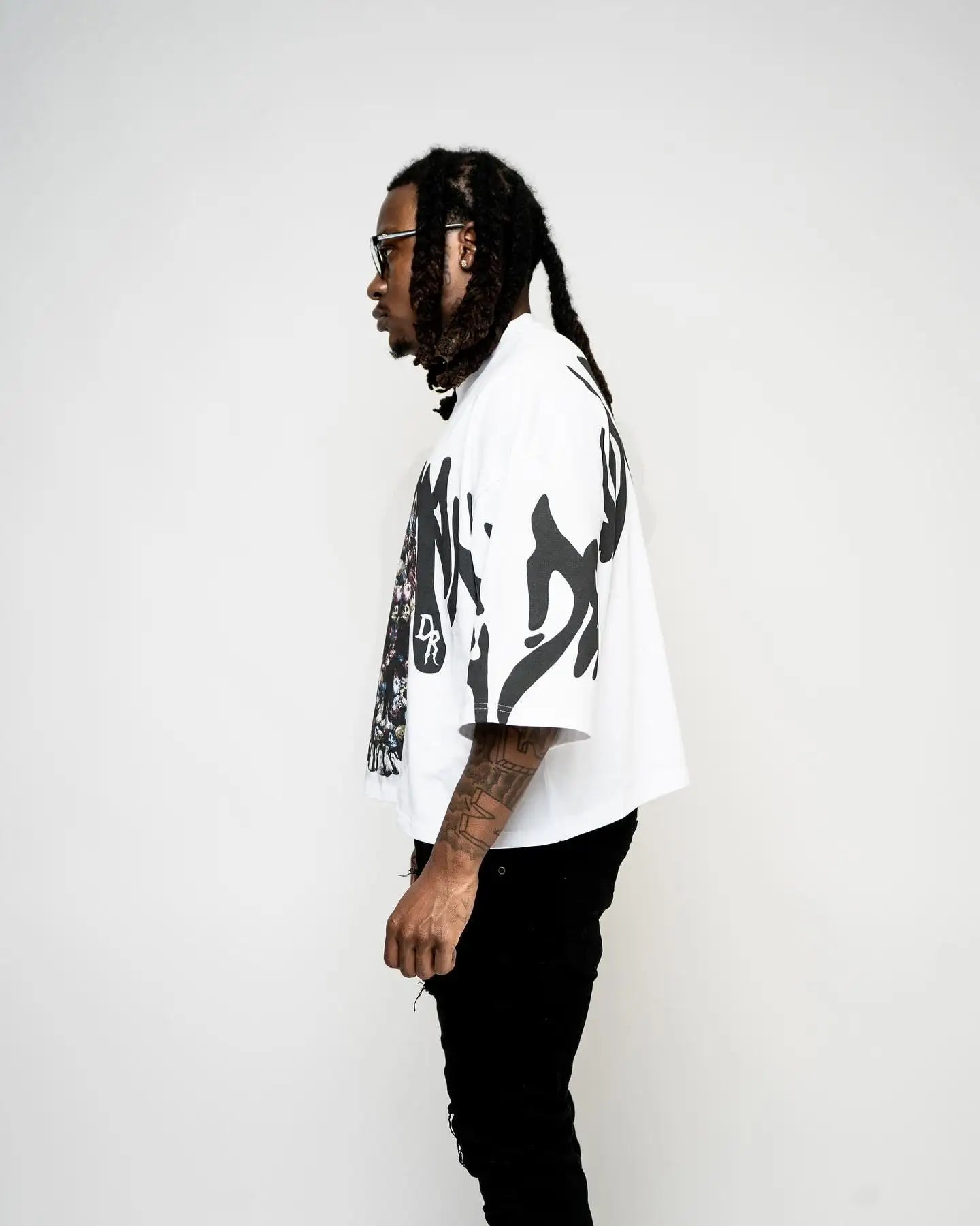 Street hip-hop clothing, Gothic devil pattern print, oversized T-shirt men's  loose casual versatile fashion short sleeved shirt