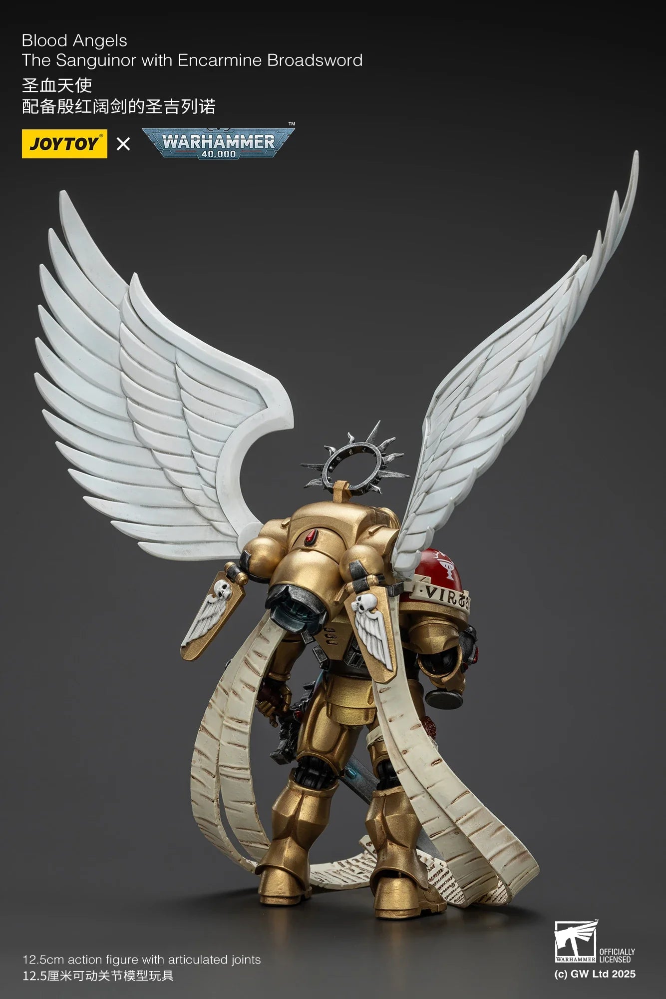 [IN-STOCK]JOYTOY Warhammer 40,000 1/18 Action Figure Blood Angels The Sanguinor with Encarmine Broadsword Model