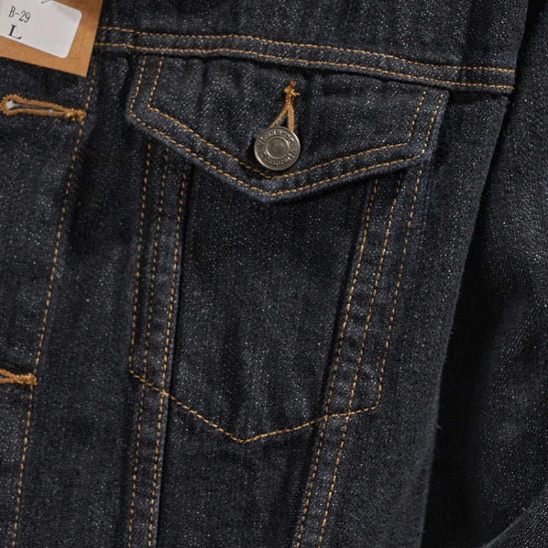 Autumn and winter new primary color casual denim men's classic denim jacket