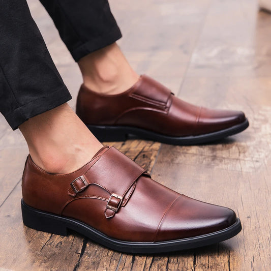 Men shoes Leather Oxford Dress Shoes Comfortable Gentleman's Stylish Business Formal Shoes Flats 38~48 Zapatos Hombre #TLK003