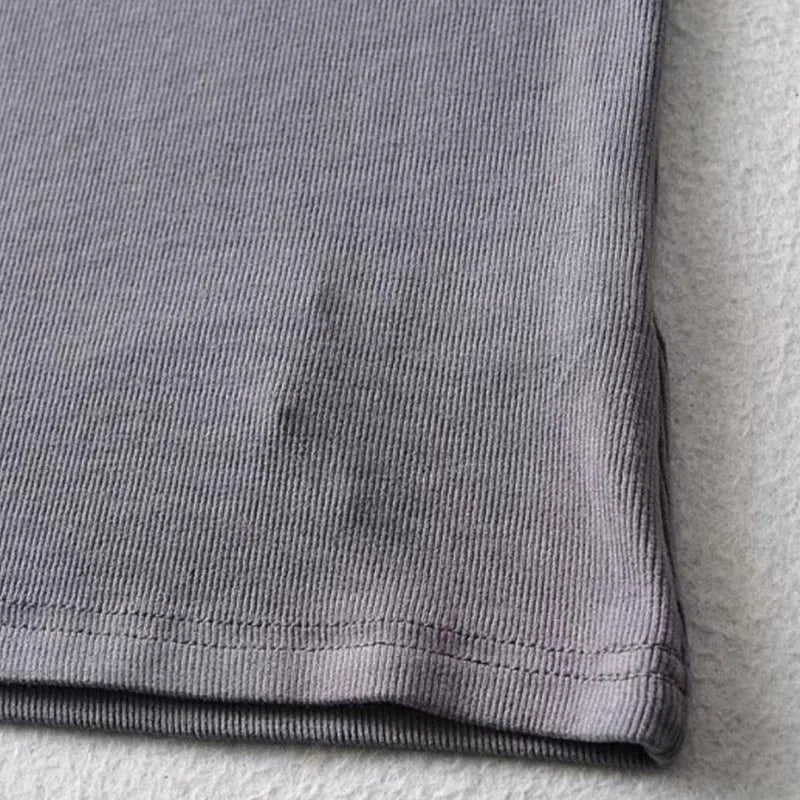 Casual Summer Woman Skinny Fit T-shirt Tight Short-Sleeve O-neck Tee Basic Solid Crop Tops T Shirt