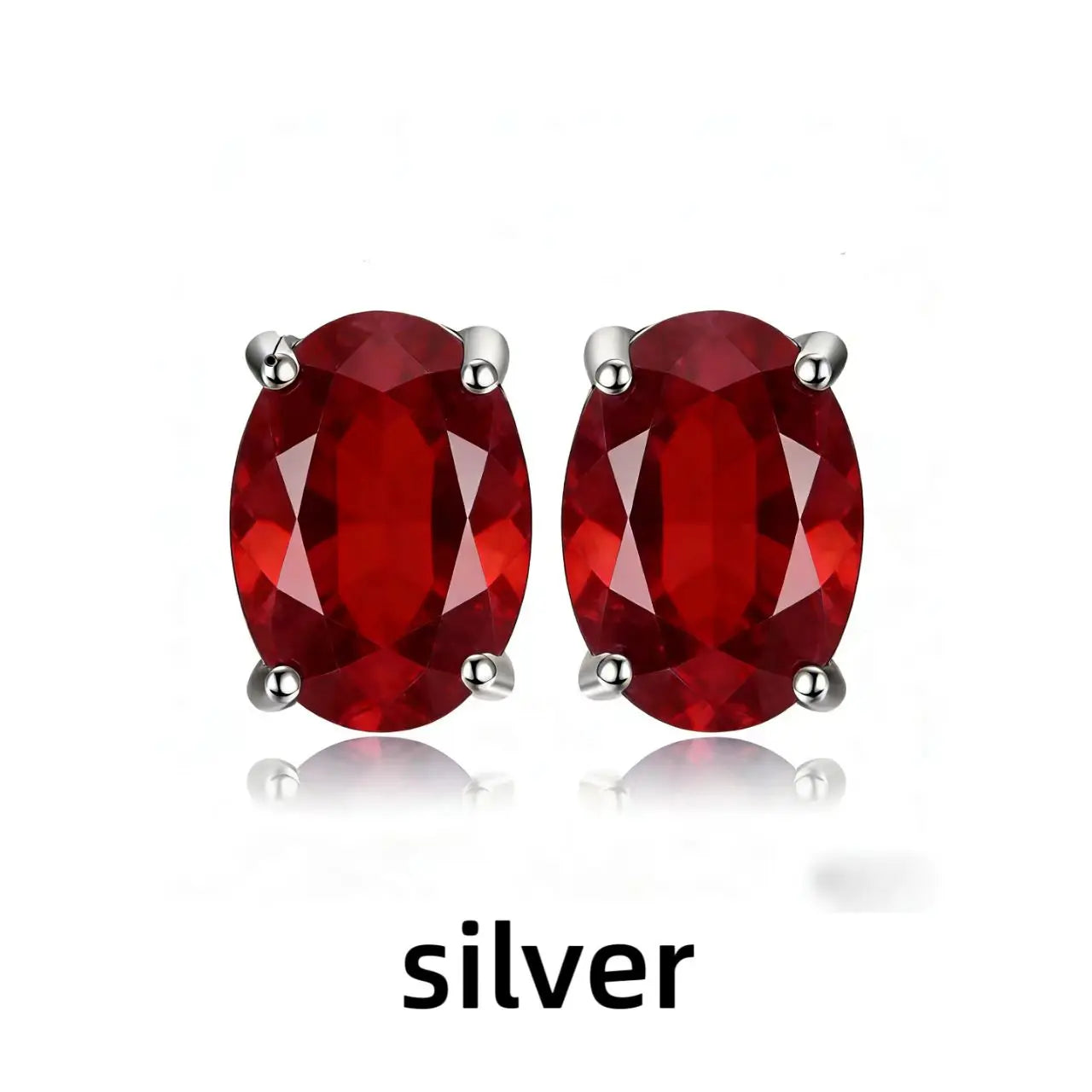Jewelrypalace Rose Gold Yellow Gold Plated Oval Natural Amethyst Citrine Garnet Topaz Peridot 925 Sterling Silver Earrings for Women