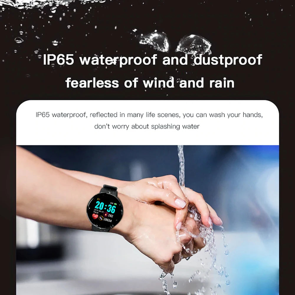 Smart Watch Men Women Smart Bracelet LED D18 Smartwatch Waterproof Smart Touch