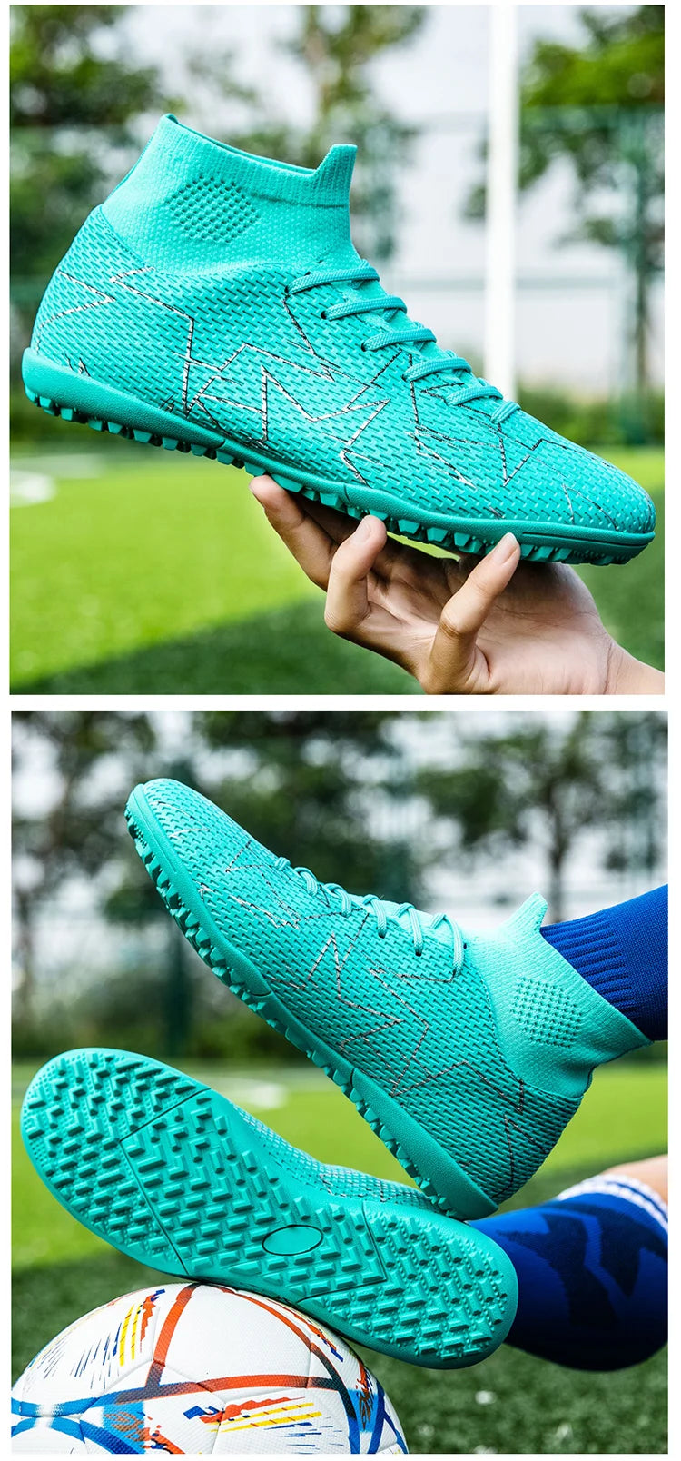 Outdoor Men Breathable Soccer Shoes Cleats Training Football Boots Match Sneakers