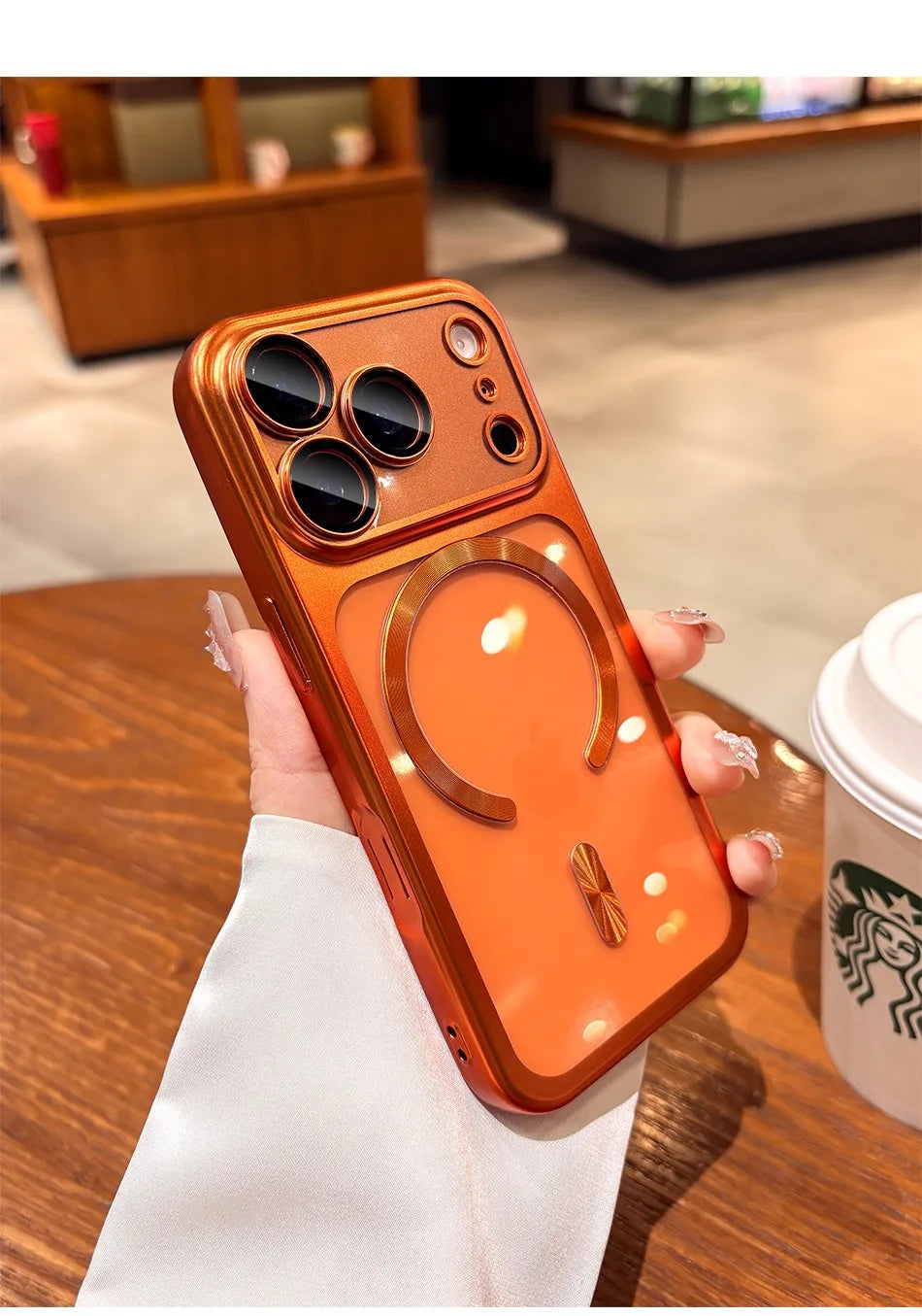 for iPhone17 Luxury Transparent Plating for Magsafe Case for iPhone 17 Pro Max 17Pro Air Original Soft TPU Lens Protector Cover