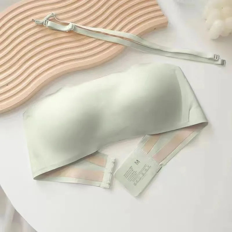 Women Tube Strapless Bra Chest Wrap Bandeau Seamless Breathable Underwear